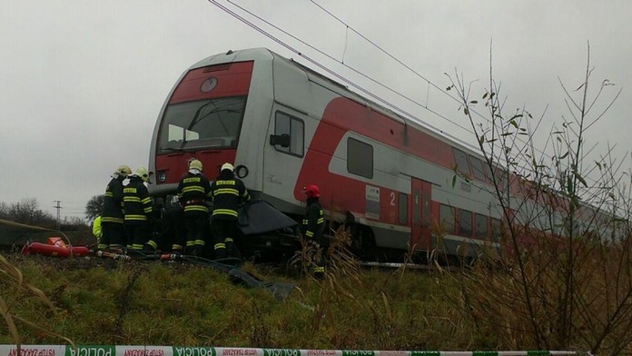 Zrazka vlaku a auta v Presove.