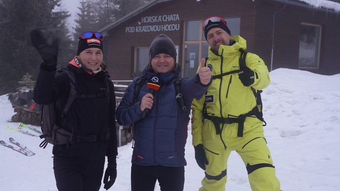 Ján Tribula s Nasťou a jej manželom