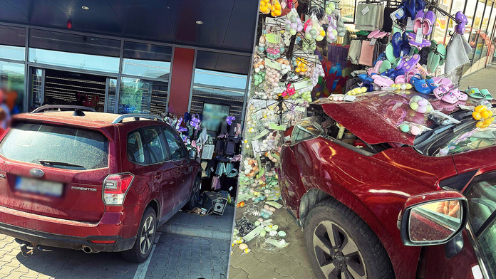 Seniorka zničila dvere a výklad predajne. Pomýlila si písmená na prevodovke