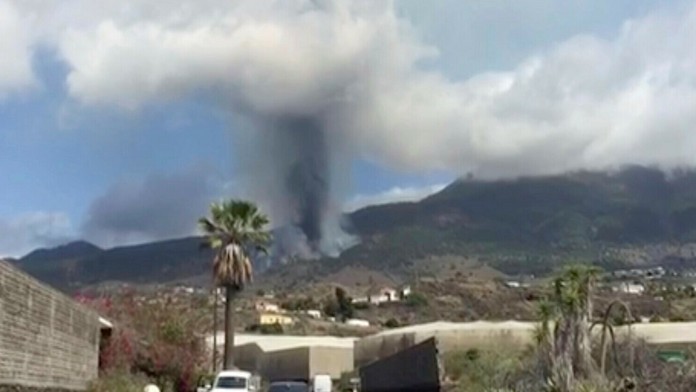 Sopka La Cumbre Vieja.