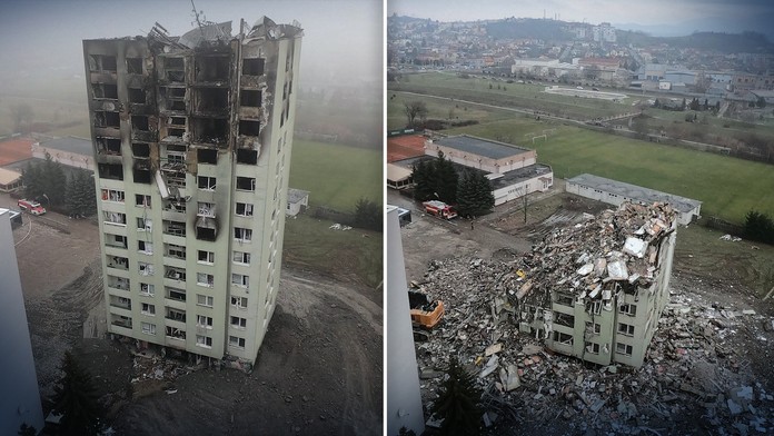 Polícia odvádza Martinu.