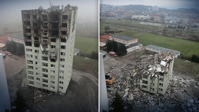 Polícia odvádza Martinu.