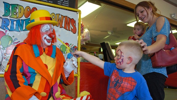 Zosnulý Klaun Floyd "Creeky" Creekmore na archívnej snímke.