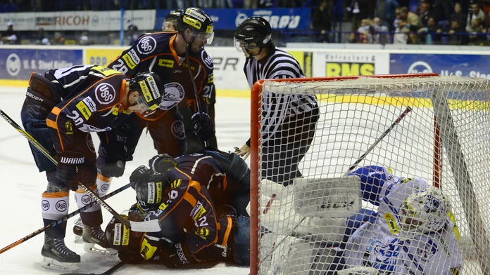 Zápas semifinále play off hokejovej Tipsport extraligy medzi HC Košice - HK Poprad
