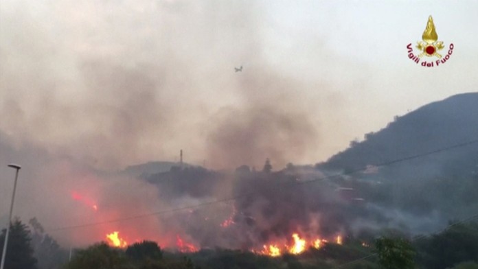 Požiare na Sicílii.