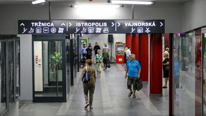 Na snímke oficiálne otvorenie podchodu na Trnavskom mýte