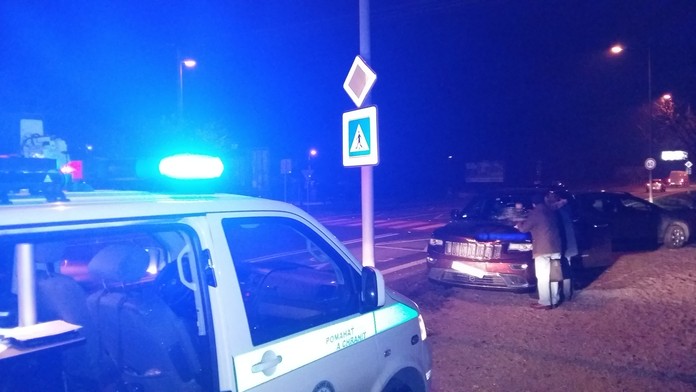 Záber z miesta nehody.