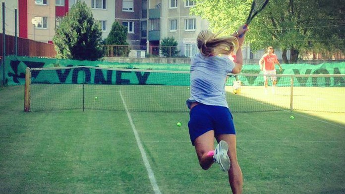 Dominika Cibulková trénuje na Wimbledon v bratislavskej Petržalke.