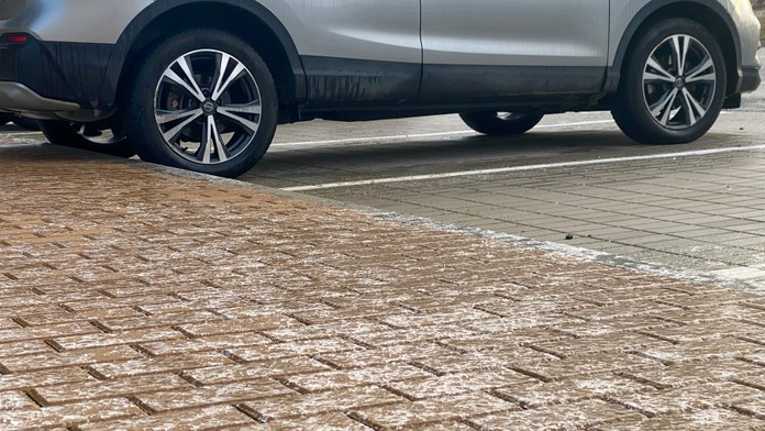 Poľadovica v Bratislave.