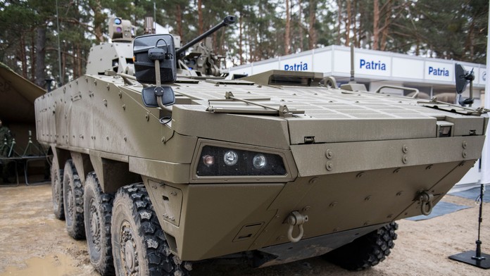 Na snímke obrnené vozidlo Patria BOV 8x8 