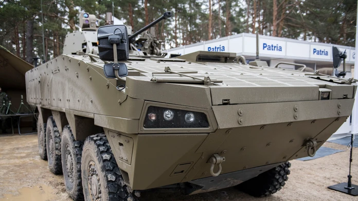 Na snímke obrnené vozidlo Patria BOV 8x8 
