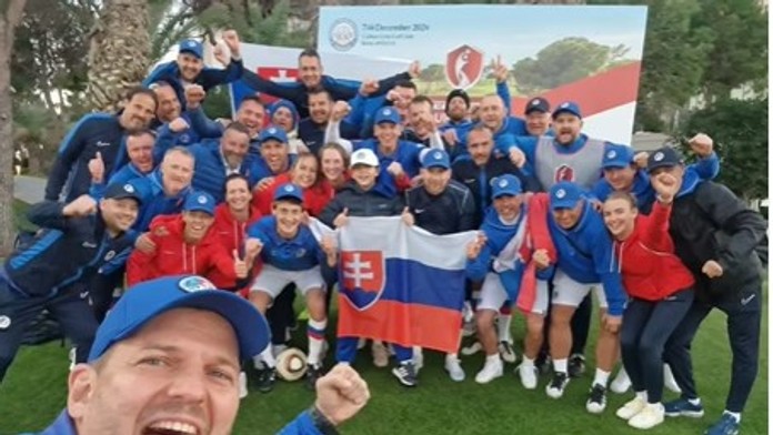 Slovenskí reprezentanti vo footgolfe po víťazstve na ME 2024