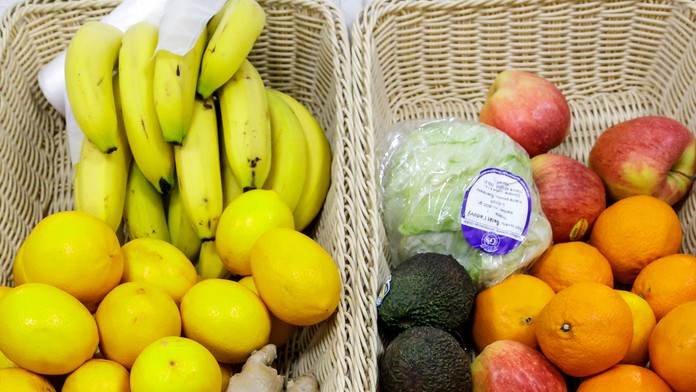 Potraviny a zelenina.