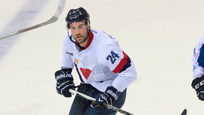 Na snímke Kyle Chipchura (Slovan) v prípravnom hokejovom stretnutí HC Slovan Bratislava - HC Kometa Brno.