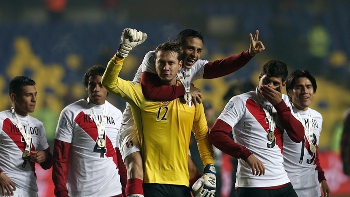 Futbalisti Peru sa tešia z víťazstva.