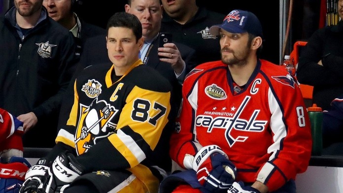 Sidney Crosby a Alex Ovečkin.