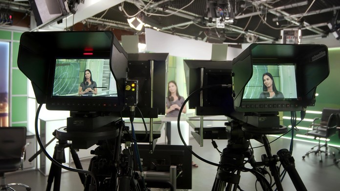 Televízne štúdio. Ilustračná snímka.