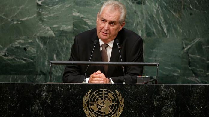 Český prezident Miloš Zeman v OSN.