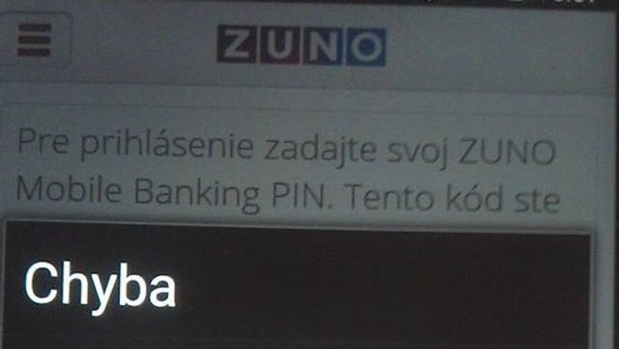Nefungoval ani mobil banking