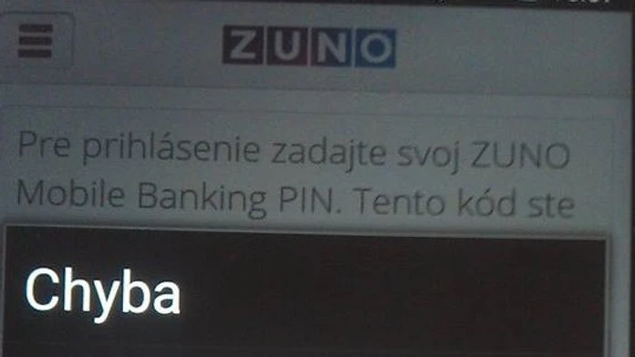 Nefungoval ani mobil banking