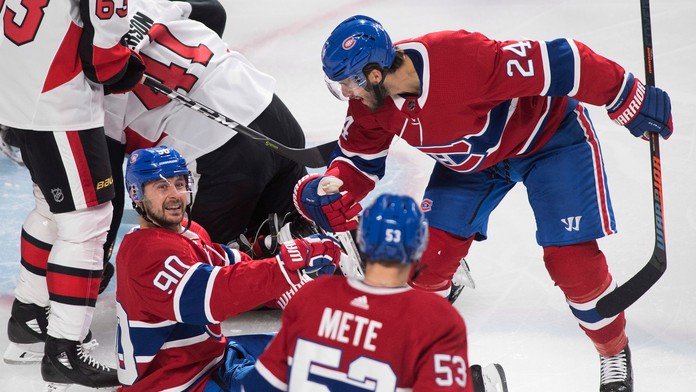 Tomáš Tatar sa teší z premiérového gólu za Montreal.