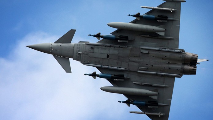 Stíhačky Eurofighter.