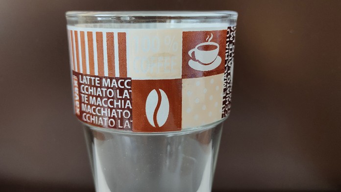 Sklenený pohár Latte Macchiato "Coffee love".