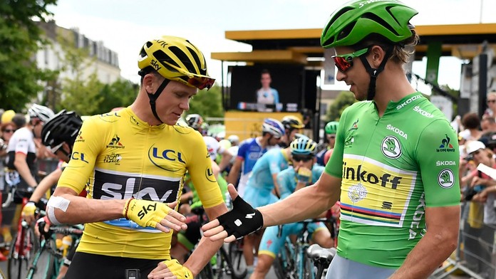 Chris Froome a Peter Sagan na Tour de France 2016