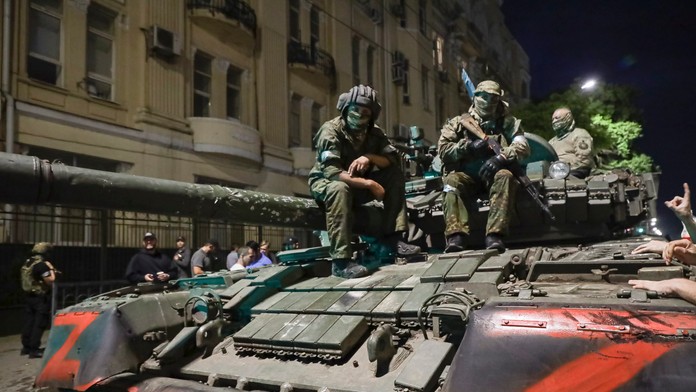 Vojaci Vagnerovej skupiny v Rostove na Done