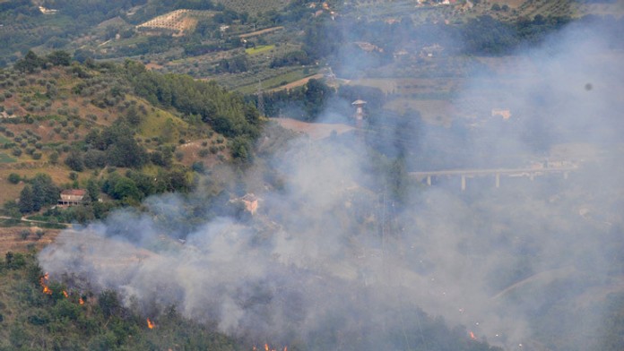 Požiar v Taliansku.