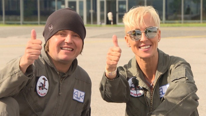 Ján Tribula a Zuzana Belohorcová po zdolaní adreanalinovej výzvy.