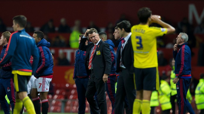 Tréner Manchester United Louis van Gaal.