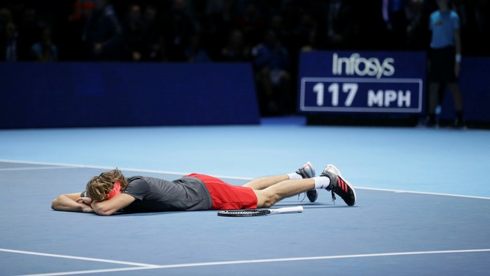 Zverev po víťaznej loptičke