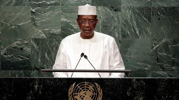 Idriss Déby na archívnej snímke z roku 2016 na pôde OSN.