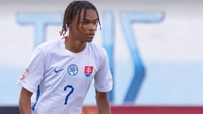 Samuel Lusale počas zápasu s Gruzínskom