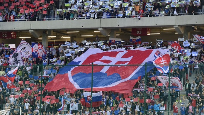 Fanúšikovia počas zápasu Slovensko - Severné Írsko