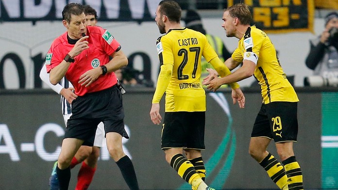 Snímka zo zápasu Eintracht Frankfurt - Borussia Dortmund