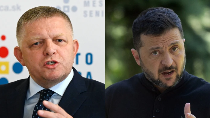 Robert Fico a Volodymyr Zelenskyj