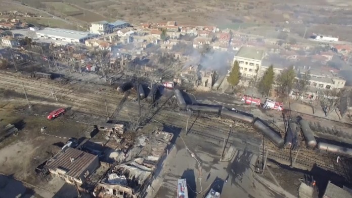 Výbuch vlaku v Bulharsku