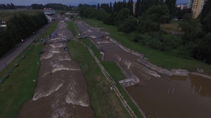 Areál vodného slalomu v Liptovskom Mikuláši.