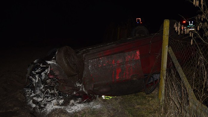 Nehoda pri obci Veľká nad Ipľom.