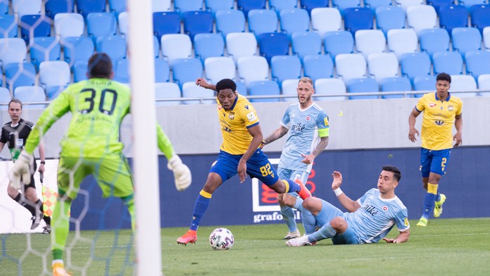 Zápas Slovanu Bratislava s Dunajskou Stredou