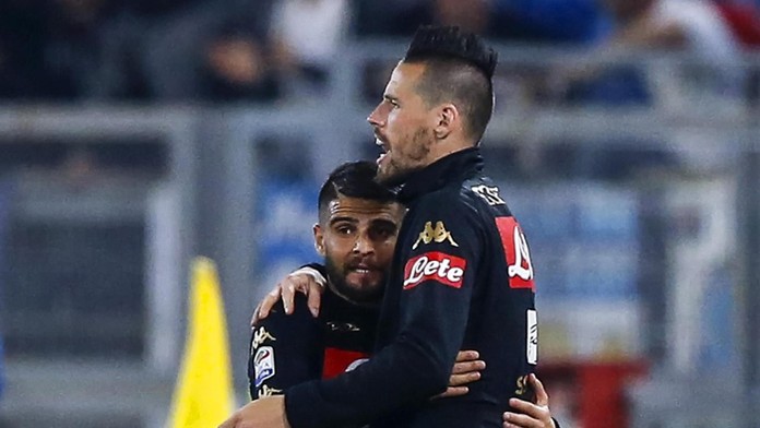 Marek Hamšík so spoluhráčom Lorenzom Insigneom.