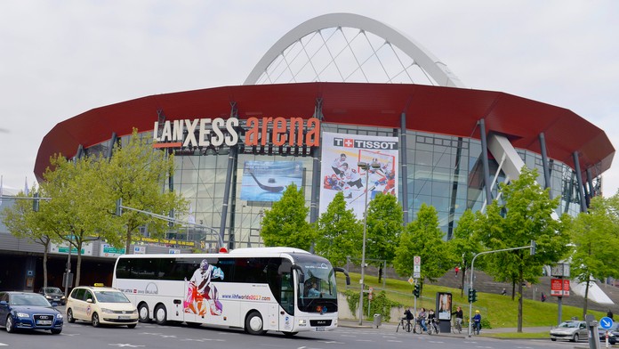 Na snímke kolínska Lanxess Arena - dejisko 81. majstrovstiev sveta v ľadovom hokeji.