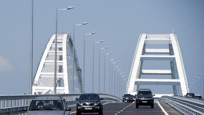 Most ponad Kerčský prieliv, ktorý spája juhoruský Krasnodarský kraj s polostrovom Krym.