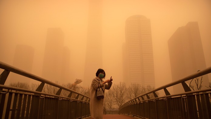 Púštna búrka v Číne