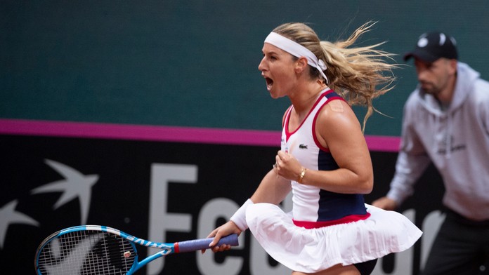 Dominika Cibulková neskrývala radosť.