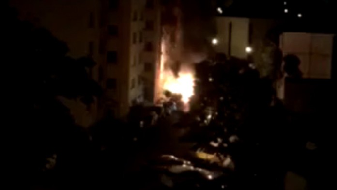 Požiar na Lotyšske ulici v Bratislave,