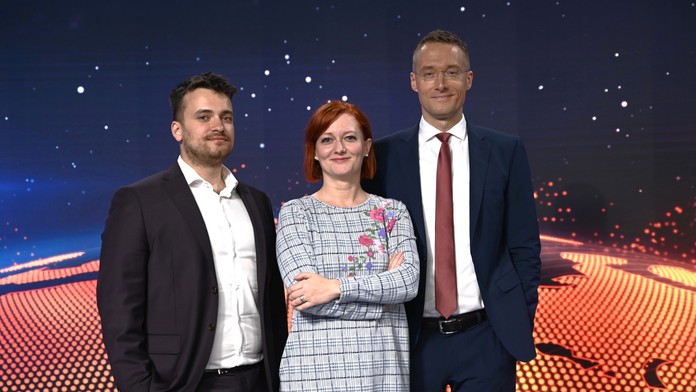 Adel Ghannam, Andrea Šprochová a Michal Kovačič. 
