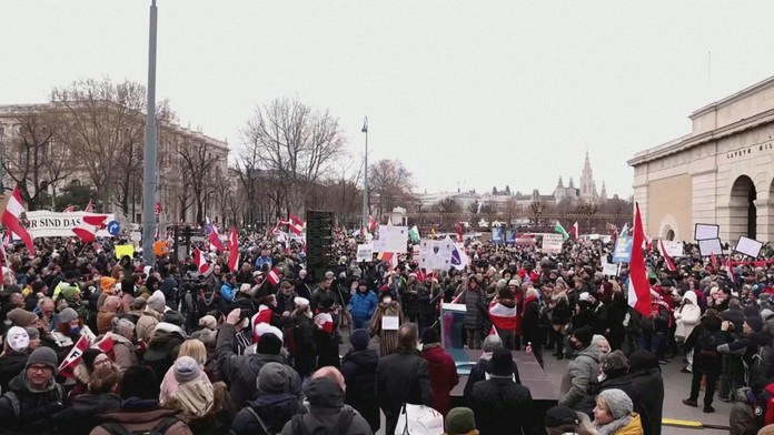 Protest vo Viedni.